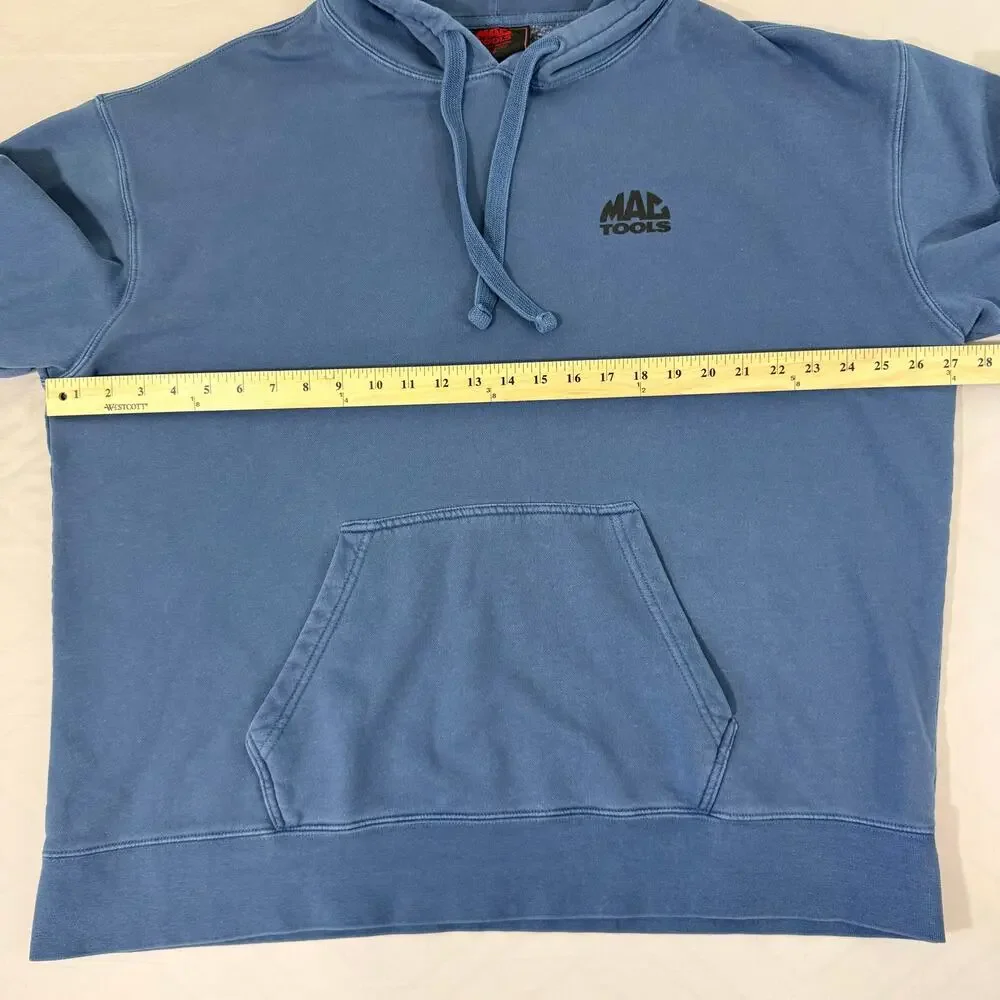 Mac Tools Mens Hoodie 2X Blue Truck Marking Its Territory Graphic Sweatshirt